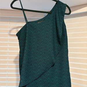 Banana Republic Green One Shoulder Sheath Top